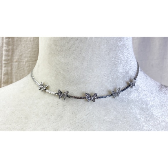 Jewelry - Cz butterfly choker necklace